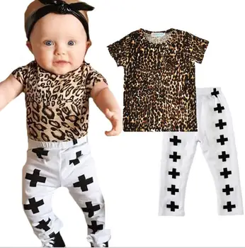 4sets/lot Toddler girls clothing sets kids clothes (T-shirt +pants) leopard cross baby kids set 3-24M sylvia sis
4sets/lot Toddler girls clothing sets kids clothes (T-shirt +pants) leopard cross baby kids set 3-24M sylvia sis