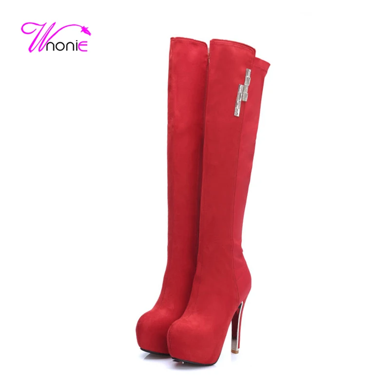 2017 Women Shoes Long Boots Thigh High Overknee High Heel Platform Flock Lycra Patchwork Zipper Dress Party Winter Ladies Shoes 2017 Women Shoes Long Boots Thigh High Overknee High Heel Platform Flock Lycra Patchwork Zipper Dress Party Winter Ladies Shoes<br><br>Aliexpress