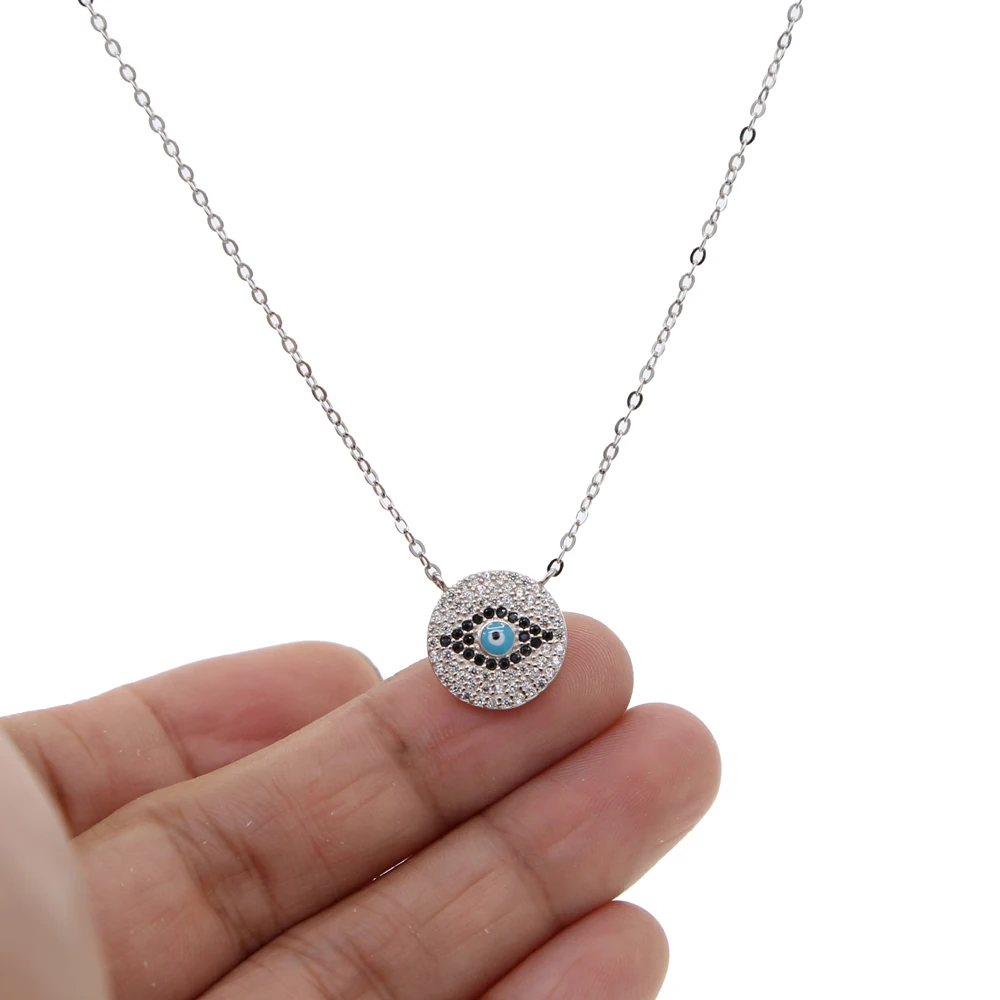 delicate 925 sterling silver geometric necklace micro pave cz lucky evil eye pendant silver women collar chain
delicate 925 sterling silver geometric necklace micro pave cz lucky evil eye pendant silver women collar chain
