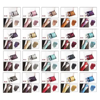 6Pcs Men Paisley Floral Woven Necktie Cufflink Handkerchief Tie Clip Set Business Wedding Party Costume Valentines Gift 20 Color
6Pcs Men Paisley Floral Woven Necktie Cufflink Handkerchief Tie Clip Set Business Wedding Party Costume Valentines Gift 20 Color