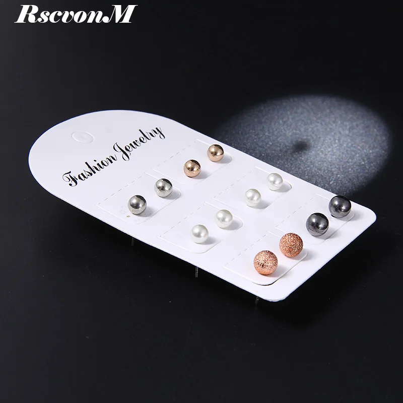 New 6 Pairs/set Crystal Simulated Pearl Stud Earrings Piercing Gold Color Fashion Earrings For Women Bijoux Jewelry Brincos C524
New 6 Pairs/set Crystal Simulated Pearl Stud Earrings Piercing Gold Color Fashion Earrings For Women Bijoux Jewelry Brincos C524