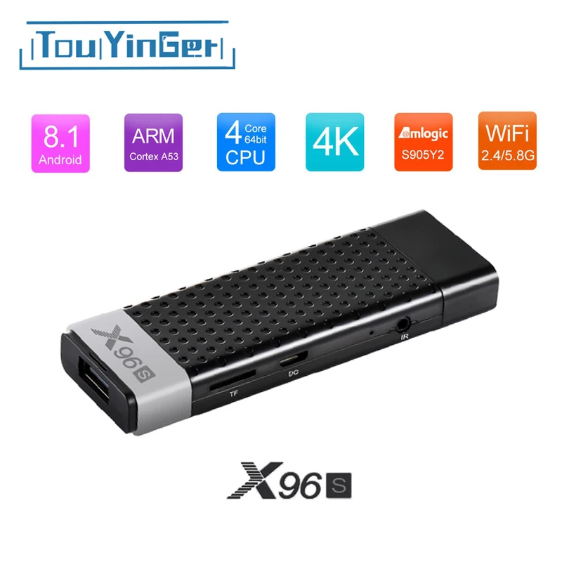 Touyinger X96S Mini TV Box Android 8.1 Smart 4K HD TV Stick 2.4/5G WIFI Wireless Display Dongle Netflix YouTube Media Player
Touyinger X96S Mini TV Box Android 8.1 Smart 4K HD TV Stick 2.4/5G WIFI Wireless Display Dongle Netflix YouTube Media Player
