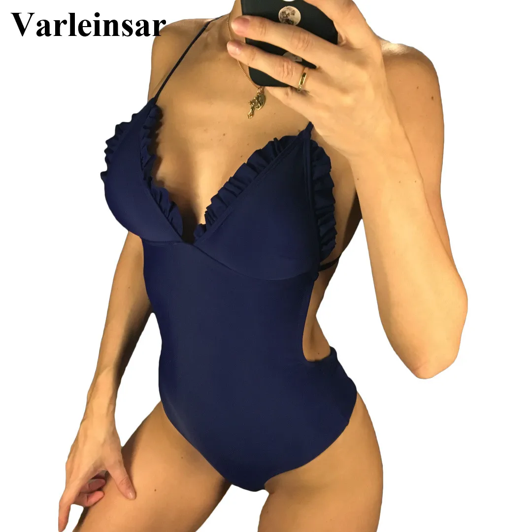 Sexy Ruffled Backless One Piece Swimsuit Women Swimwear Female 2019 Bather V Neck Bathing Suit Swim Wear Monokini Lady V1004
Sexy Ruffled Backless One Piece Swimsuit Women Swimwear Female 2019 Bather V Neck Bathing Suit Swim Wear Monokini Lady V1004
