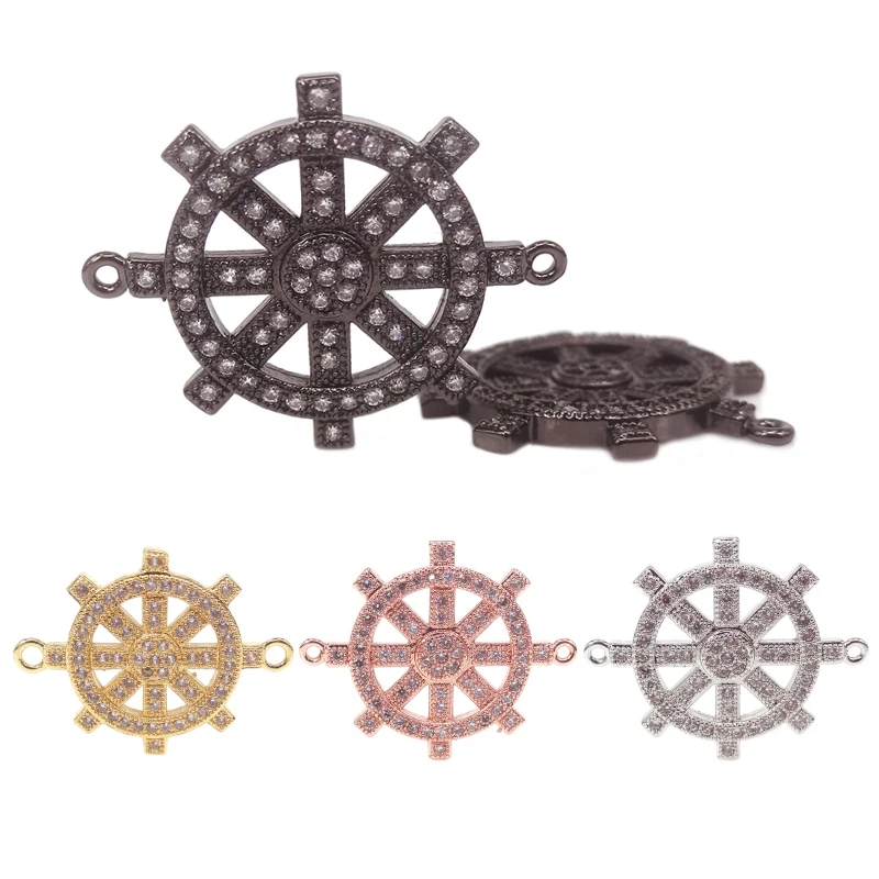 10Pcs Mixed Colors Compass Rudder Connector Anchor Charm Pendant Jewelry Making Findings Accessories DIY Handmade Craft 21x15mm | Украшения