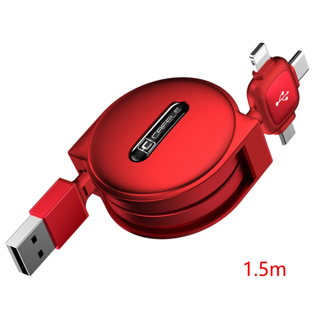 Android Retractable Micro USB Data Cable Type C 3 In 1 Triple Mobile Phone Charger ABS Connector Power Universal
Android Retractable Micro USB Data Cable Type C 3 In 1 Triple Mobile Phone Charger ABS Connector Power Universal