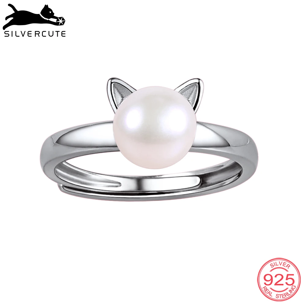 SILVERCUTE Freshwater Pearl Rings For Women Girls Genuine 925 Sterling Silver Gold Color Cat Ear Open Ring Fine Jewelry SCR6008B
SILVERCUTE Freshwater Pearl Rings For Women Girls Genuine 925 Sterling Silver Gold Color Cat Ear Open Ring Fine Jewelry SCR6008B
