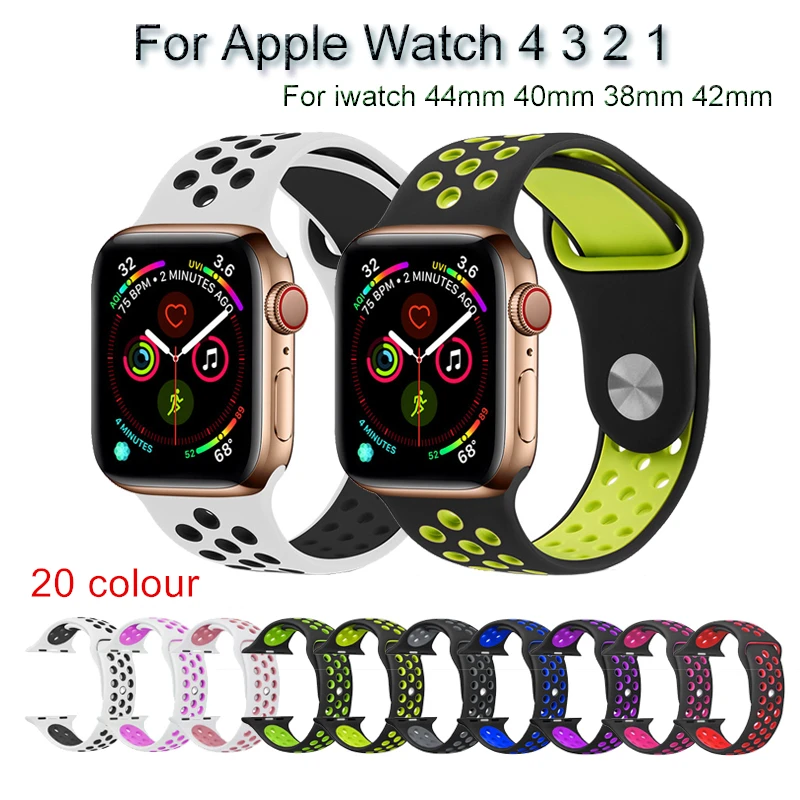New Breathable Silicone Sports Band for Apple Watch 4 3 2 1 42MM 38MM rubber strap bands for Nike+ Apple Iwatch 4 3 40mm 44mm
New Breathable Silicone Sports Band for Apple Watch 4 3 2 1 42MM 38MM rubber strap bands for Nike+ Apple Iwatch 4 3 40mm 44mm
