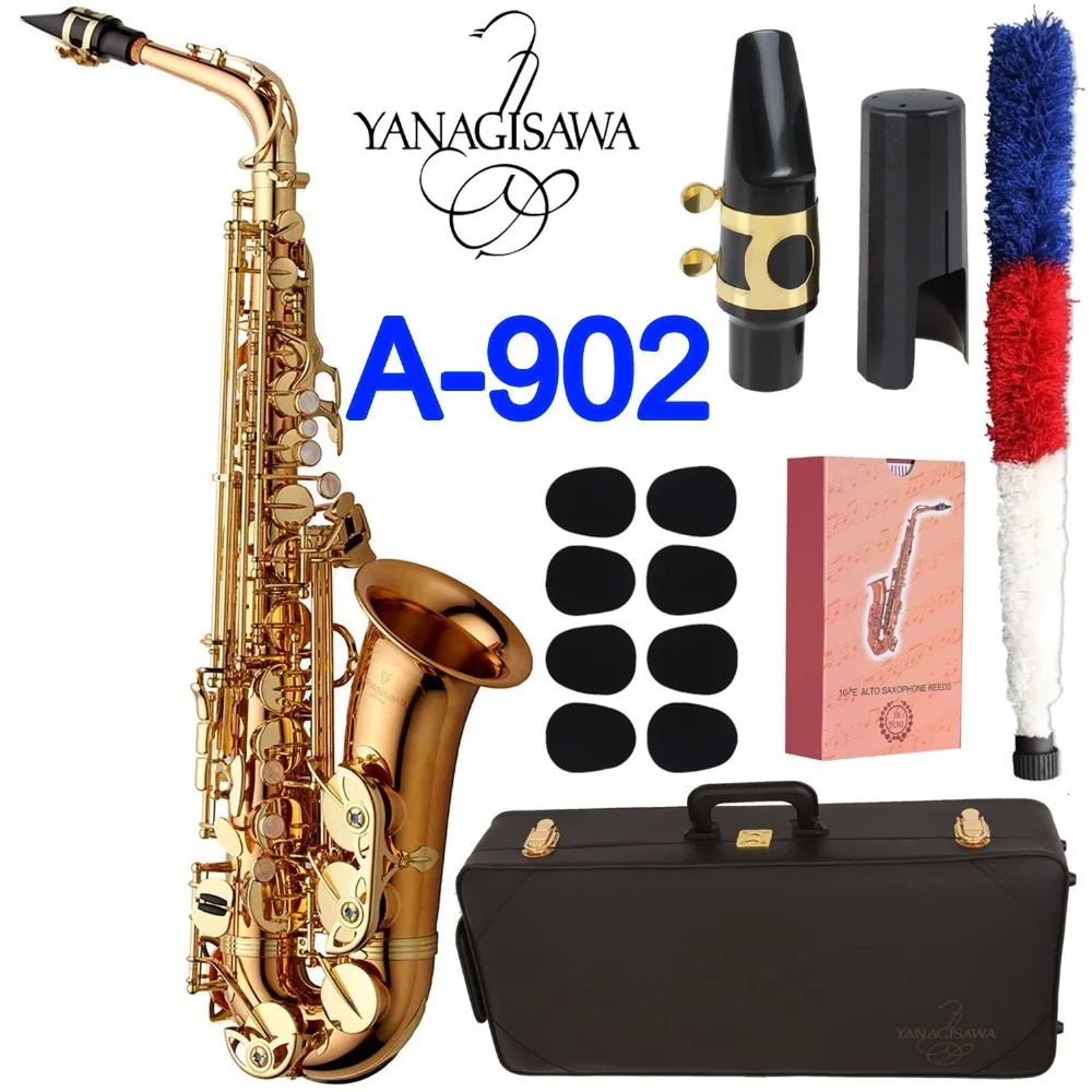 

Yanagisawa Alto Saxophone A-902 Phosphor Bronze Copper Gold Key Sax Alto Mouthpiece Ligature Reeds Neck Case Musical Instrument