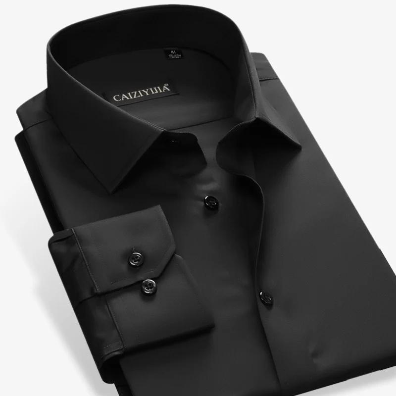 Solid Color Classical Black White 60% Cotton Long Sleeve Popular Men Dress Shirts Brand High-end Formal Office Men Work Shirts
Solid Color Classical Black White 60% Cotton Long Sleeve Popular Men Dress Shirts Brand High-end Formal Office Men Work Shirts