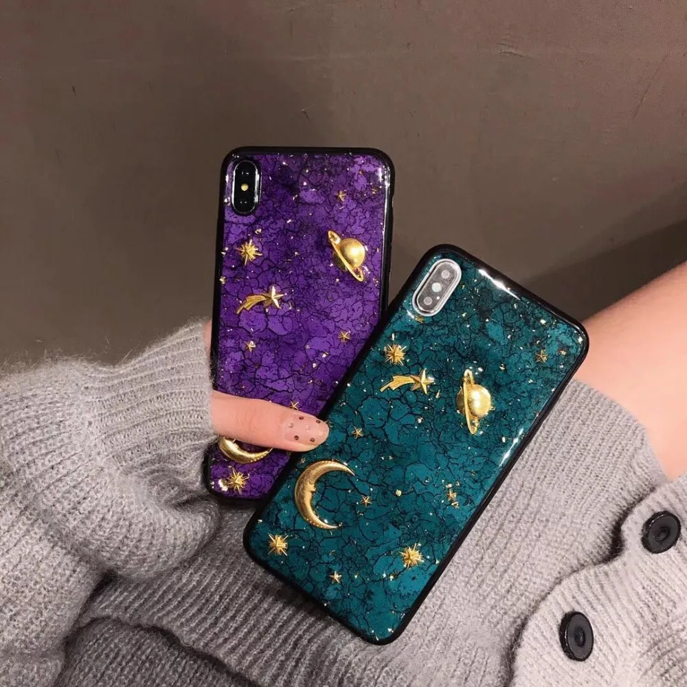 Luxury Shiny Marble 3D Metal Planet Moon Star High Quality Silicone cover case for iphone MAX XS XR 6 7 8 plus X phone cases
Luxury Shiny Marble 3D Metal Planet Moon Star High Quality Silicone cover case for iphone MAX XS XR 6 7 8 plus X phone cases