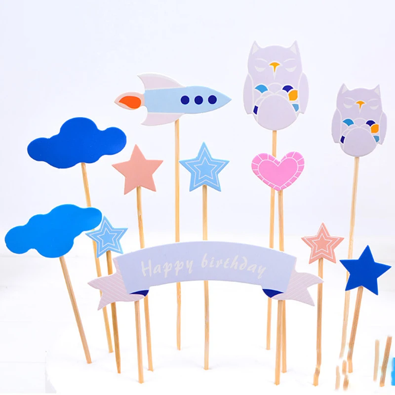 10PCS Happy Birthday Events Cake Toppers With Sticks Baby Shower Party Decorate Owl Design Kids Favors Lovely Cupcake Toppers
10PCS Happy Birthday Events Cake Toppers With Sticks Baby Shower Party Decorate Owl Design Kids Favors Lovely Cupcake Toppers