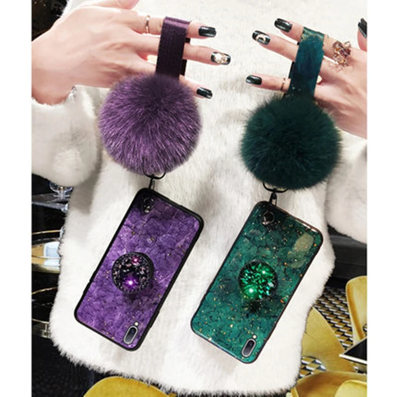 Marbled round shiny diamond stand fox fur ball soft for iphone 11Pro MAX XR 11Pro XS 6 7 8 plus X for samsung S8 9 plus Note8 9 cover cases
Marbled round shiny diamond stand fox fur ball soft for iphone 11Pro MAX XR 11Pro XS 6 7 8 plus X for samsung S8 9 plus Note8 9 cover cases