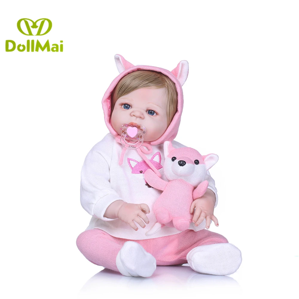 23 Inch Princess Girl Baby Doll Lifelike Full Silicone Vinyl Reborn Dolls pink clothes menina bonecas kids bathe toys
23 Inch Princess Girl Baby Doll Lifelike Full Silicone Vinyl Reborn Dolls pink clothes menina bonecas kids bathe toys