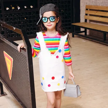 New Girls V Neck Strap Dress Hot Long Denim Jeans Two Pieces Suits Shirt-dress Kids Clothing Sets White Stripe Button
New Girls V Neck Strap Dress Hot Long Denim Jeans Two Pieces Suits Shirt-dress Kids Clothing Sets White Stripe Button