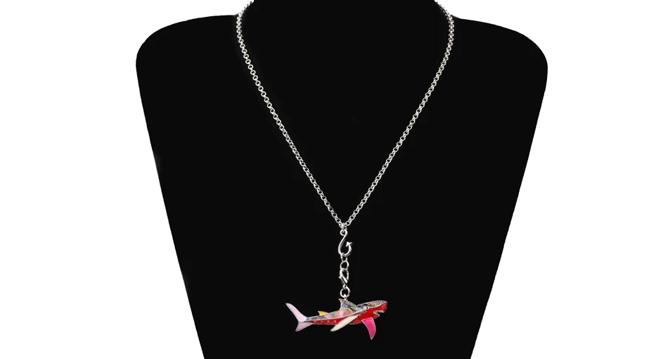 "Color Shark" Metal Shark Necklace 11