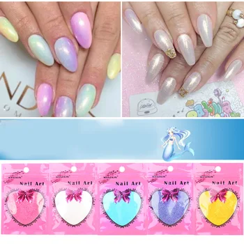 5 Bags/set Mermaid Nail Glitter Powder Chrome Effect Metallic Pigment Nail Art Pigment 5 Colors For Nail Decoration
5 Bags/set Mermaid Nail Glitter Powder Chrome Effect Metallic Pigment Nail Art Pigment 5 Colors For Nail Decoration