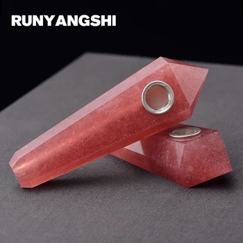 Runyangshi Crystal Smoking Pipe Strainer Quartz Stone Strawberry Color Healing Wand Smoke Pipe High Quality YC31
Runyangshi Crystal Smoking Pipe Strainer Quartz Stone Strawberry Color Healing Wand Smoke Pipe High Quality YC31