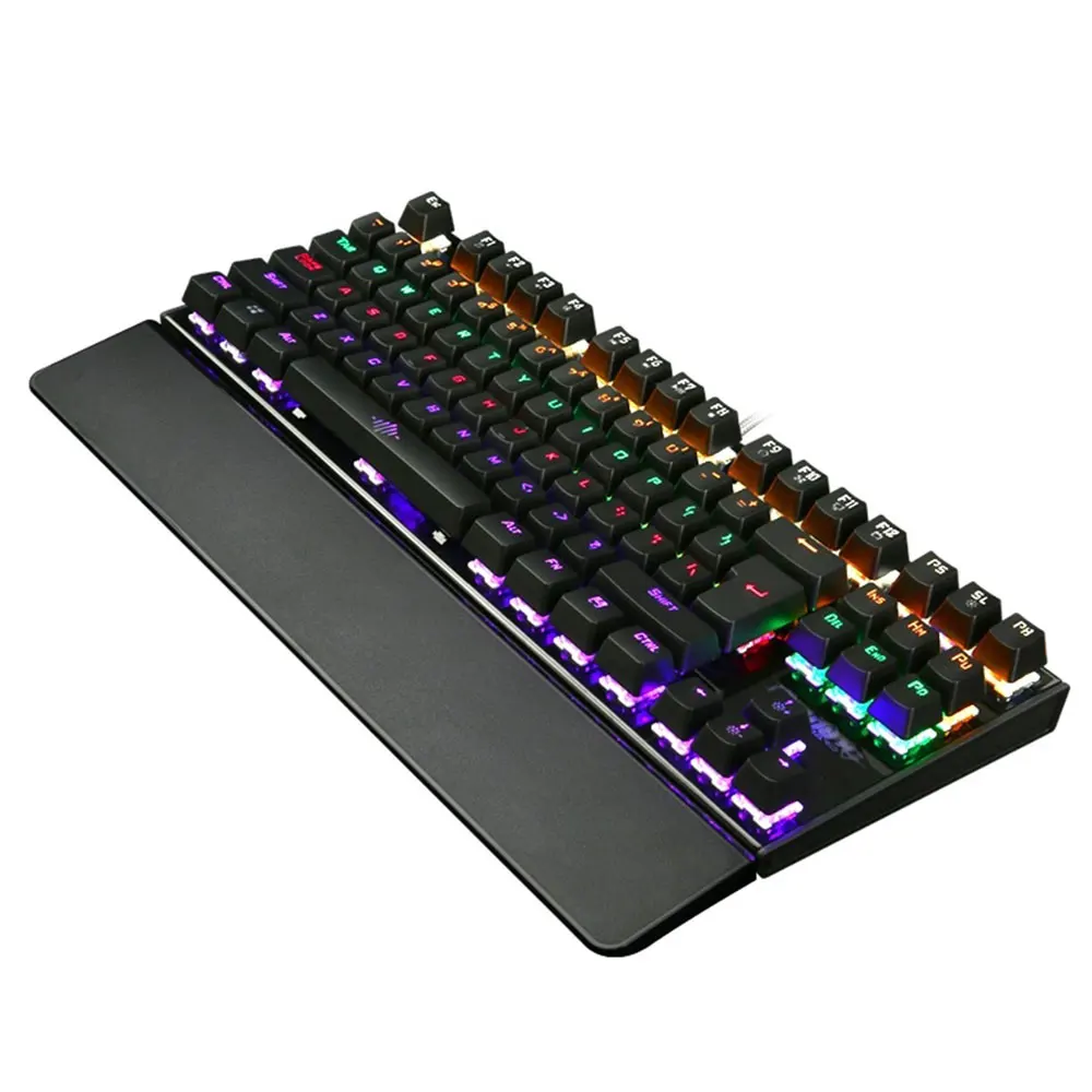 Blue Switch Keyboard Gaming Keyboard 87 Keys Mechanical Keyboard Electronic Sports Professional 10 Backlight Modes Gamers
Blue Switch Keyboard Gaming Keyboard 87 Keys Mechanical Keyboard Electronic Sports Professional 10 Backlight Modes Gamers