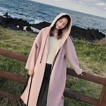 2019 New Autumn Winter Women Hooded Casual Warm Thicken Woolen Jacket Female Oversize Wool Blend X-Long Coat Casaco Feminino J28 
2019 New Autumn Winter Women Hooded Casual Warm Thicken Woolen Jacket Female Oversize Wool Blend X-Long Coat Casaco Feminino J28