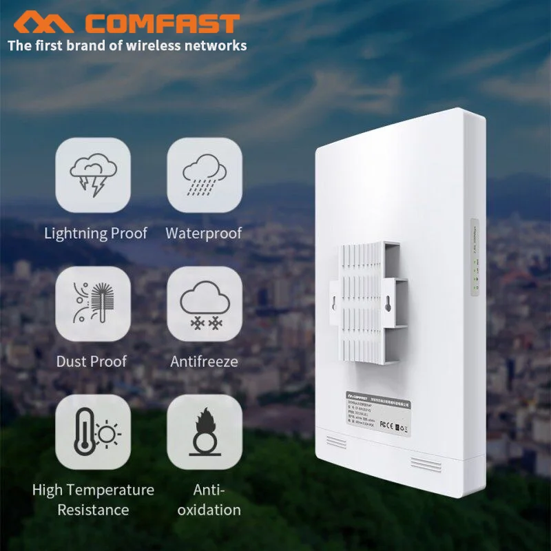 CF-WA350 5Ghz 802.11ac 1300Mbps high power outdoor AP 5G+2.4G Wi-fi Range Wifi repeater Gigabit Wireless Waterproof Wifi Router 
CF-WA350 5Ghz 802.11ac 1300Mbps high power outdoor AP 5G+2.4G Wi-fi Range Wifi repeater Gigabit Wireless Waterproof Wifi Router