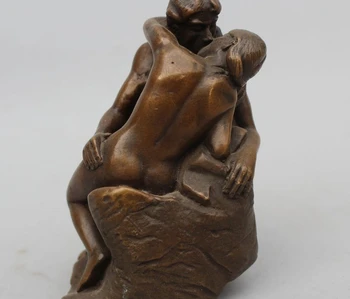 5"Western Art sculpture Bronze Men Women spouse kiss Statue
5"Western Art sculpture Bronze Men Women spouse kiss Statue