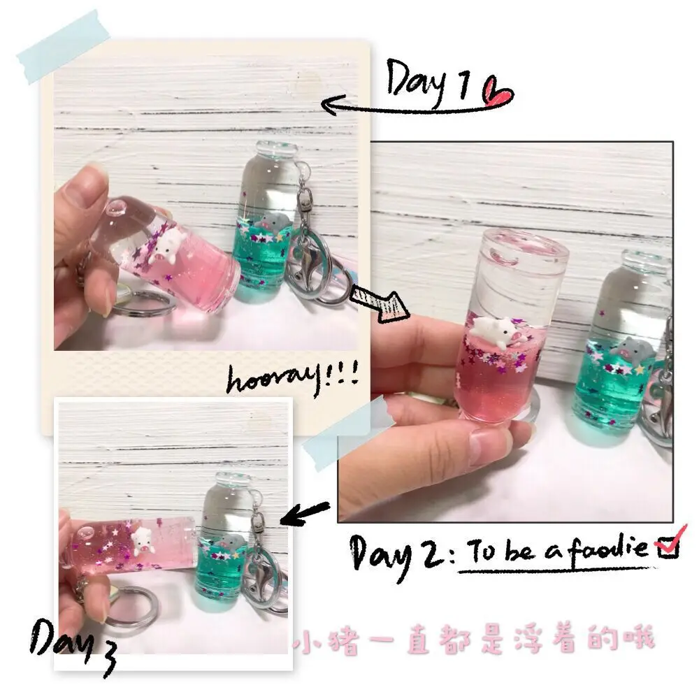 Upgrade Macarons Creative cute pig sequins acrylic Keychain Moving Liquid oil Drop decompression drift bottle Jewelry Best Gift
Upgrade Macarons Creative cute pig sequins acrylic Keychain Moving Liquid oil Drop decompression drift bottle Jewelry Best Gift