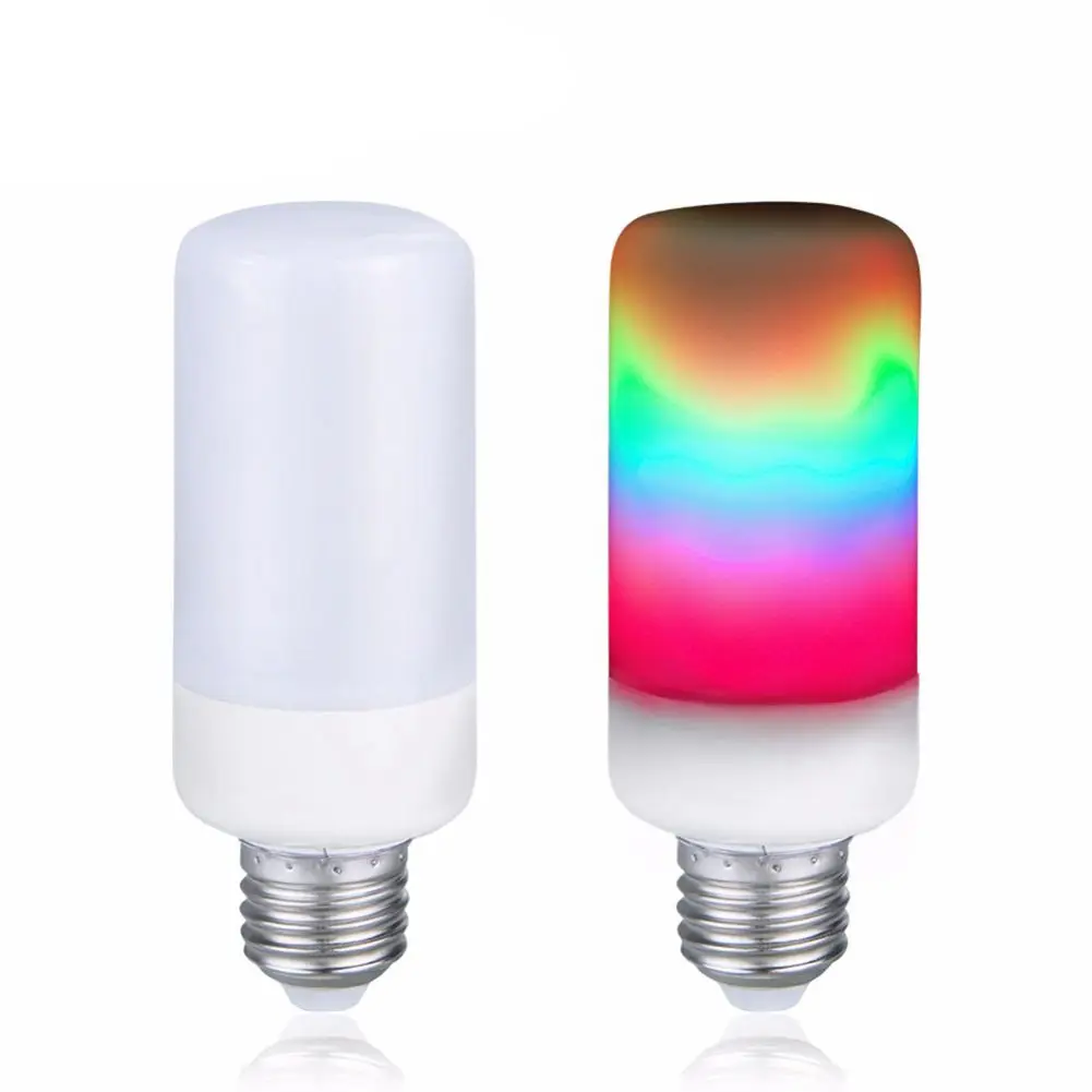 Новая красочная Светодиодная лампа E27 2835 SMD с эффектом пламени накаливания 3 Вт
