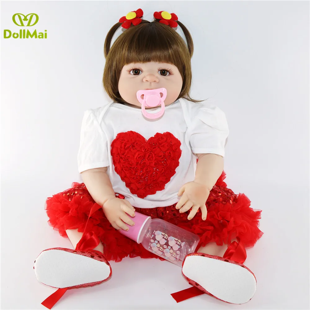 55cm Full Body Silicone Reborn Baby Doll Toys For Girls Bonecas Newborn Princess Reborn Alive Babies Present Gift Bathe Toy
55cm Full Body Silicone Reborn Baby Doll Toys For Girls Bonecas Newborn Princess Reborn Alive Babies Present Gift Bathe Toy