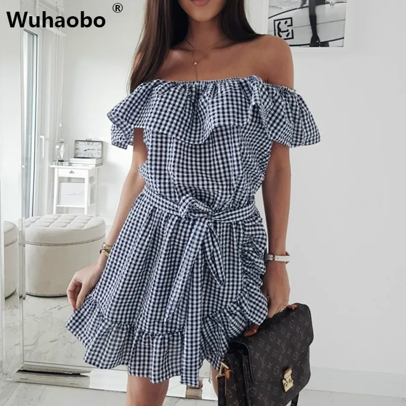 Wuhaobo Fashion Black Lovely Lattice Women Wrap Boho Print Loose Causal Ruffle Sleeveless Short Dress Summer Sundress Holiday
Wuhaobo Fashion Black Lovely Lattice Women Wrap Boho Print Loose Causal Ruffle Sleeveless Short Dress Summer Sundress Holiday