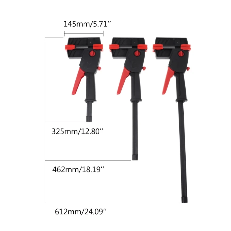 Quick Ratchet Release Speed Squeeze Woodworking Work Bar F Clamp Clip Kit Spreader Gadget Tool DIY Woodworking Tool
Quick Ratchet Release Speed Squeeze Woodworking Work Bar F Clamp Clip Kit Spreader Gadget Tool DIY Woodworking Tool