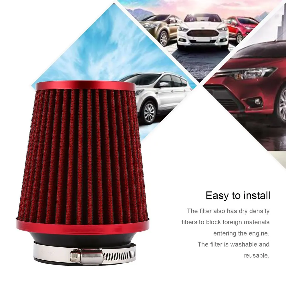 Universal Automobile Car Carbon Filber Air Filter Auto Air Intake Filter Funnel Air Purifier Reusable Essential Accessories
Universal Automobile Car Carbon Filber Air Filter Auto Air Intake Filter Funnel Air Purifier Reusable Essential Accessories