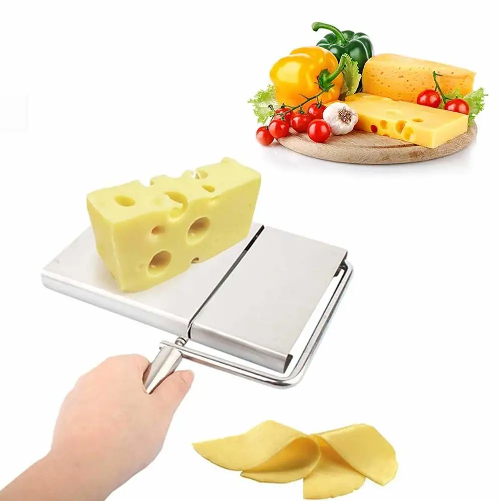 Stainless Steel Cheese Slicer Cheese Cutter with Durable Wire Cutting Board for Kitchen Cooking Serving Baking Tools with 5 Wire
Stainless Steel Cheese Slicer Cheese Cutter with Durable Wire Cutting Board for Kitchen Cooking Serving Baking Tools with 5 Wire