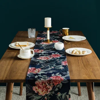 DUNXDECO Table Runner Party Long Table Cover Fabric Modern Simple Country Style Garden Elegant Big Flora Velvet Desk Decorating
DUNXDECO Table Runner Party Long Table Cover Fabric Modern Simple Country Style Garden Elegant Big Flora Velvet Desk Decorating