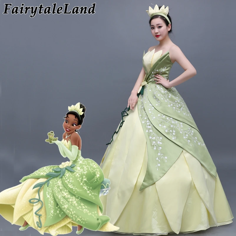 Embroidery Princess Tiana Dress women Fancy cosplay Halloween Costume custom made The Princess and Frog Tiana cosplay costume
Embroidery Princess Tiana Dress women Fancy cosplay Halloween Costume custom made The Princess and Frog Tiana cosplay costume