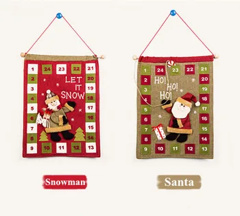 Christmas Santa Claus Snowman Countdown Calendar Linen Fabric Wall Haning Advent Calendar XMAS Decoration
Christmas Santa Claus Snowman Countdown Calendar Linen Fabric Wall Haning Advent Calendar XMAS Decoration