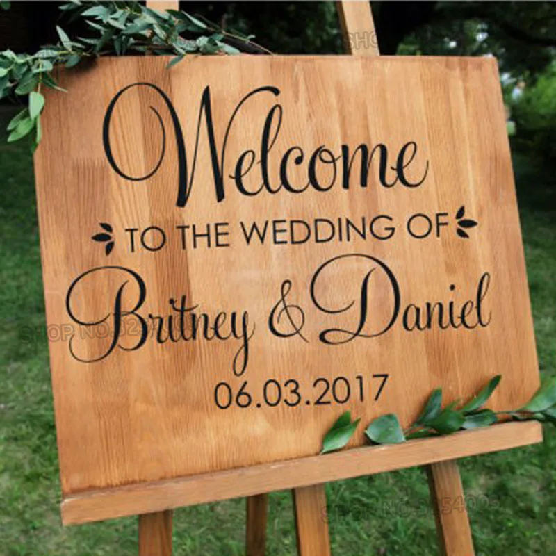 Welcome Wedding Decal Personalized Couples Names and Dates Vinyl Stickers for Wedding Sign Lettering Elegant Wedding Decor L838
Welcome Wedding Decal Personalized Couples Names and Dates Vinyl Stickers for Wedding Sign Lettering Elegant Wedding Decor L838