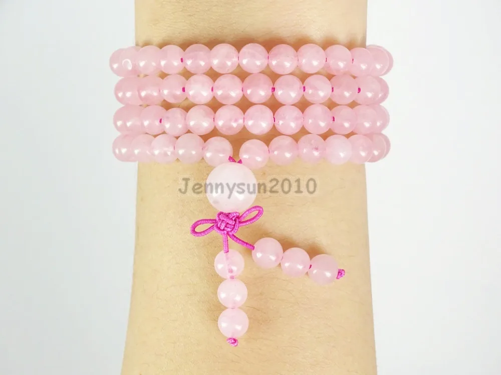Natural Rose Quart-z 6mm Gems Stone Buddhist 108 Beads Prayer Mala Multi-Purpose Stretchy Bracelet Necklace 5Strands/ Pack
Natural Rose Quart-z 6mm Gems Stone Buddhist 108 Beads Prayer Mala Multi-Purpose Stretchy Bracelet Necklace 5Strands/ Pack