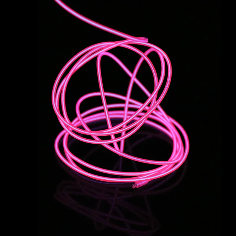 1 м/2 м/3 м/5 м 3 в Гибкая неоновая светящаяся Электролюминесцентная лента кабельная