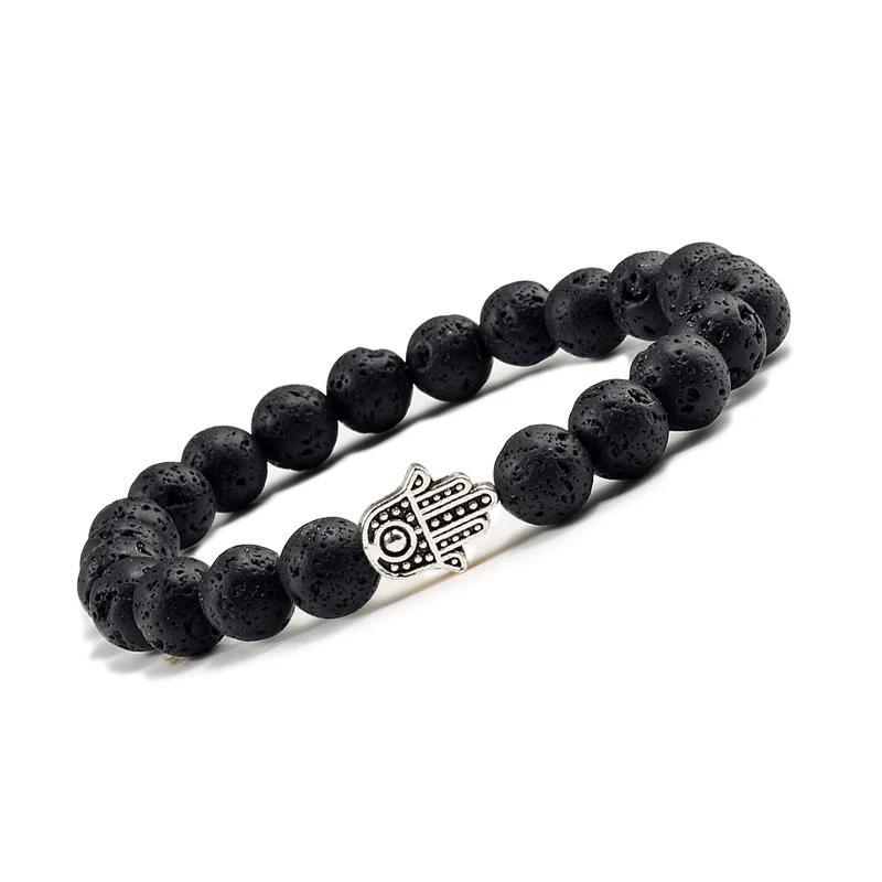 Hot Men Natural Stone Volcanic Lava Bracelet Charm Sliver Hand Matte Black Boho Beads Bracelets for Women Lucky Jewelry pulseras
Hot Men Natural Stone Volcanic Lava Bracelet Charm Sliver Hand Matte Black Boho Beads Bracelets for Women Lucky Jewelry pulseras