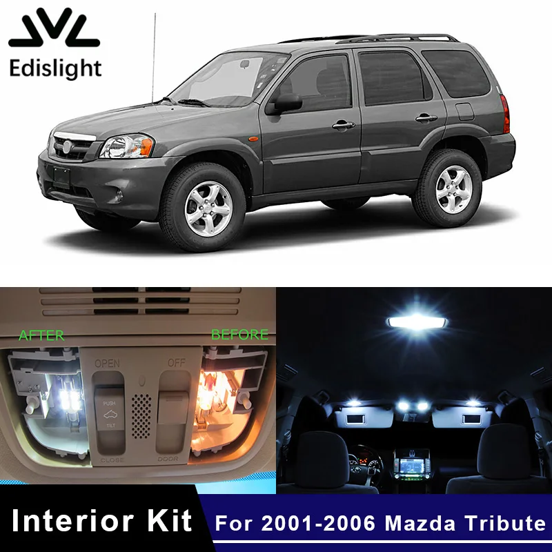 Edislight 12Pcs White Ice Blue Canbus LED Lamp Car Bulbs Interior Package Kit For 2001-2006 Mazda Tribute Map Dome Door Light
Edislight 12Pcs White Ice Blue Canbus LED Lamp Car Bulbs Interior Package Kit For 2001-2006 Mazda Tribute Map Dome Door Light