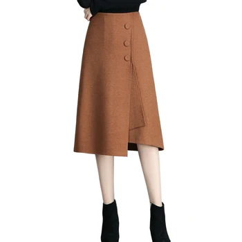 Autumn Winter Leather Skirt Women Plus Size Woolen Skirt irregular PU Split Pocket High Waist Skirts Womens 2018 YM1193
Autumn Winter Leather Skirt Women Plus Size Woolen Skirt irregular PU Split Pocket High Waist Skirts Womens 2018 YM1193
