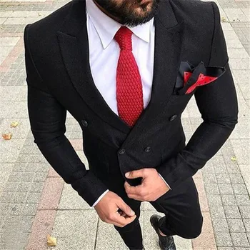 Double Breasted Black Men Suits for Wedding Groom Tuxedos 2019 Two Piece Slim Fit mens suit Jacket Pants Tailored Made Blazer
Double Breasted Black Men Suits for Wedding Groom Tuxedos 2019 Two Piece Slim Fit mens suit Jacket Pants Tailored Made Blazer
