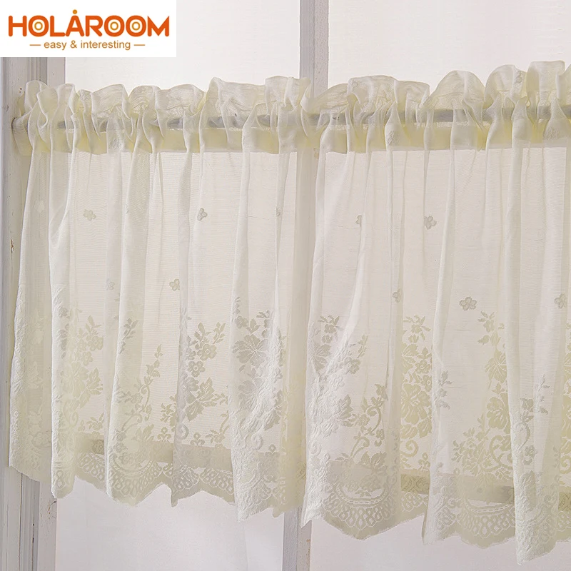 Kitchen Rod Curtain Coffee Color Home/Living Room Lace Decor Jacquard weave Finished Curtains Polyester Lace Shorter Curtains
Kitchen Rod Curtain Coffee Color Home/Living Room Lace Decor Jacquard weave Finished Curtains Polyester Lace Shorter Curtains