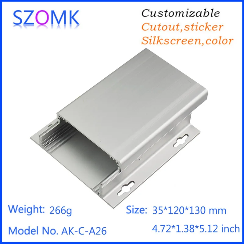 1 piece, 35*120*130mm aluminum housing for pcb electronics box szomk hot sales aluminum box enclosures project distribution box
1 piece, 35*120*130mm aluminum housing for pcb electronics box szomk hot sales aluminum box enclosures project distribution box