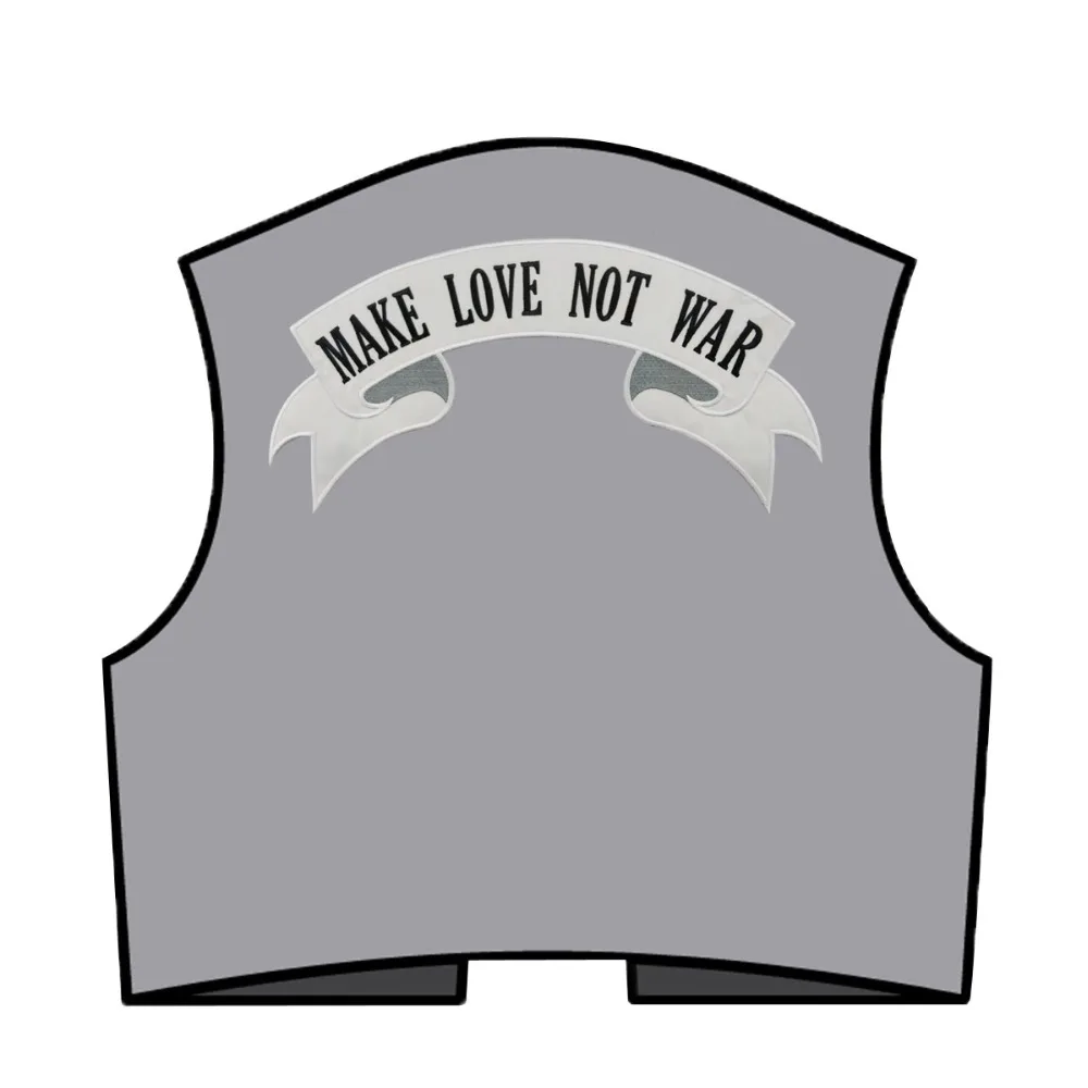 G0409-1 (4) make love not war rocker patches