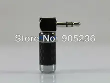 ACROLINK CF-3.5L(R) Rhodium plated 3.5mm Stereo Jack Male Carbon Fiber 90 Degree Adapter diameter 7mm for diy Headphone plug