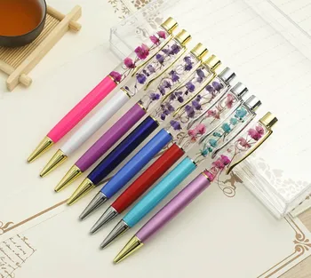 Luxury Ballpoint flow oil crystal Gold foil Metal Copper flower powder quicksand gift pen
Luxury Ballpoint flow oil crystal Gold foil Metal Copper flower powder quicksand gift pen
