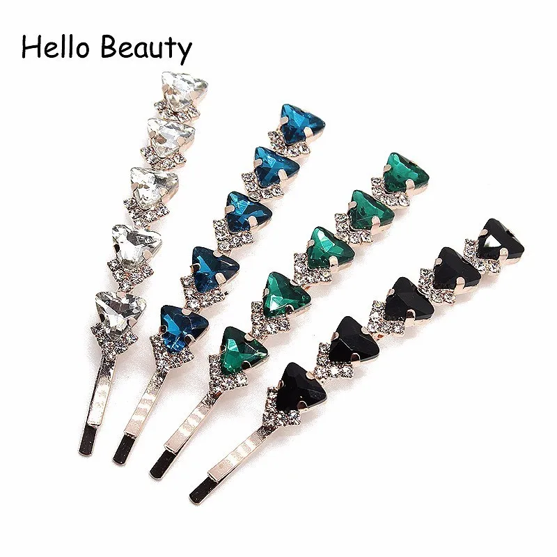 1 Pair Luxury Hairwear Korean Women Hair Accessories Hair Jewelry Sparkly Triangle Crystal Rhinestone Hair Clip Barrette Hairpin
1 Pair Luxury Hairwear Korean Women Hair Accessories Hair Jewelry Sparkly Triangle Crystal Rhinestone Hair Clip Barrette Hairpin