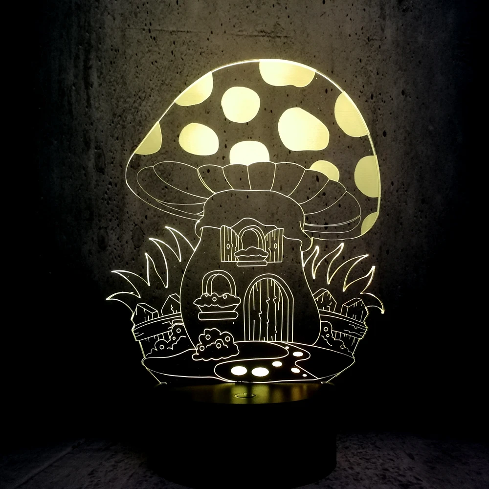 NEW Creative Novelty lighting 3D Cartoon Cute Mushroom House Acrylic Atmosphere Night Light Vision Color Change USB LED KID Lamp
NEW Creative Novelty lighting 3D Cartoon Cute Mushroom House Acrylic Atmosphere Night Light Vision Color Change USB LED KID Lamp