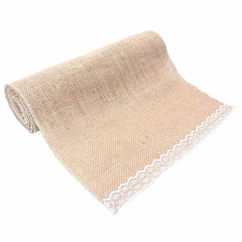 10Pcs Table Runner 30x275cm Rustic Burlap Hessian Supplies Lace Nriginal Ecology Style For Event Party Wedding Decoration
10Pcs Table Runner 30x275cm Rustic Burlap Hessian Supplies Lace Nriginal Ecology Style For Event Party Wedding Decoration